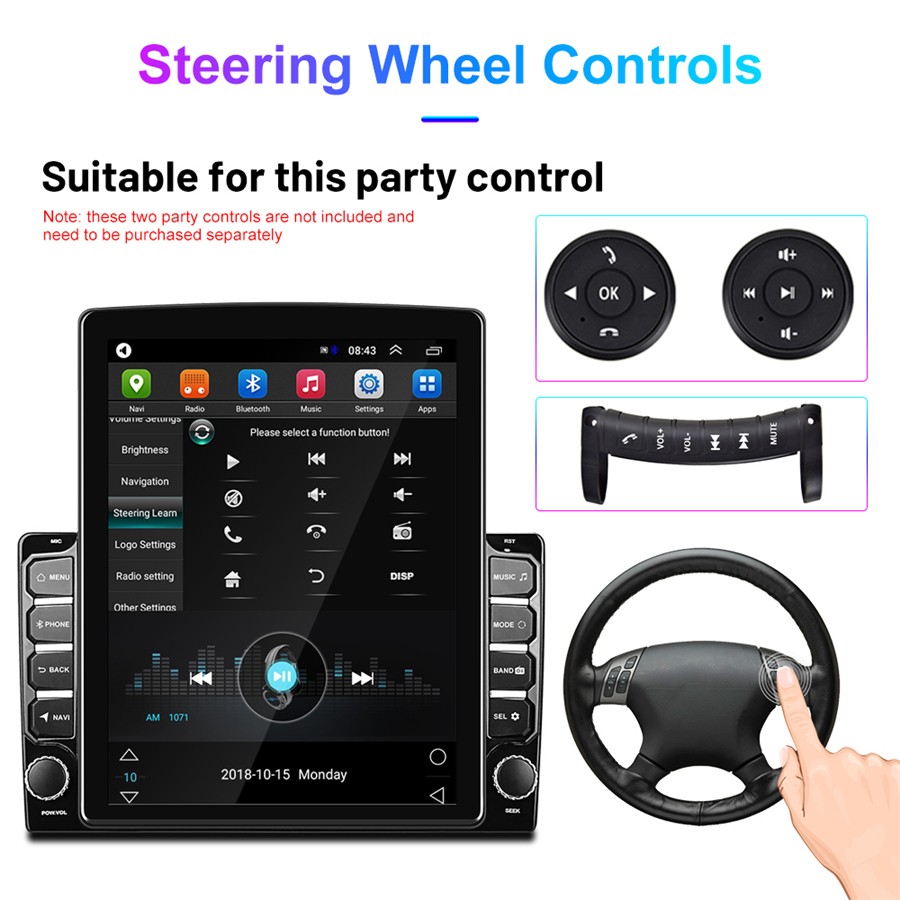 Touch Screen Car Stereo Radio Bluetooth GPS Navigation WIFI Multimedia Player