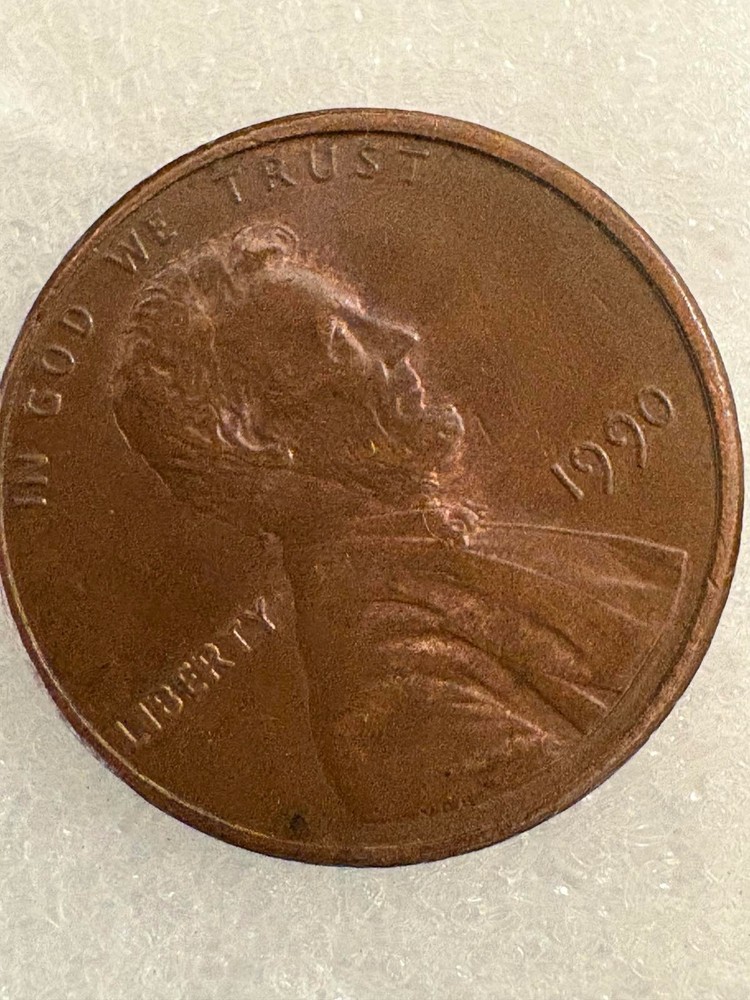 1990 no mint mark penny with multiple errors