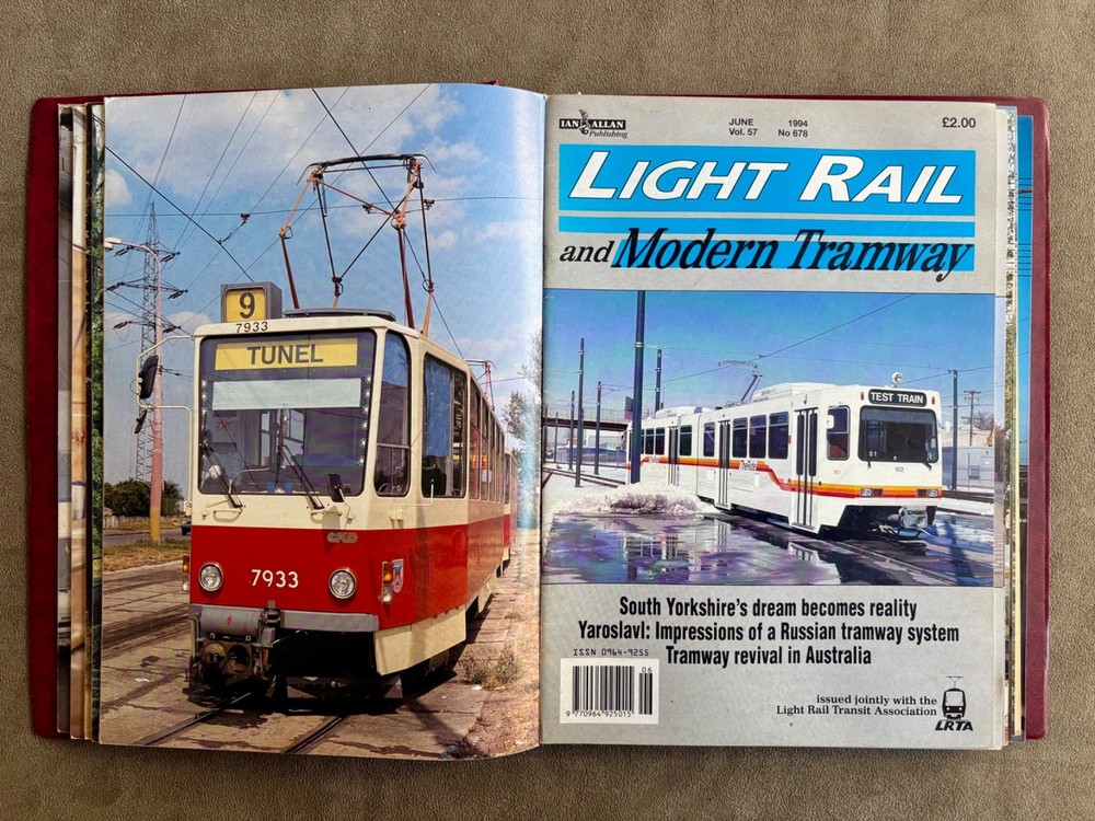Light Rail And Modern Tramway Magazines 1994 Complete 12 Issues in Binder (A56)
