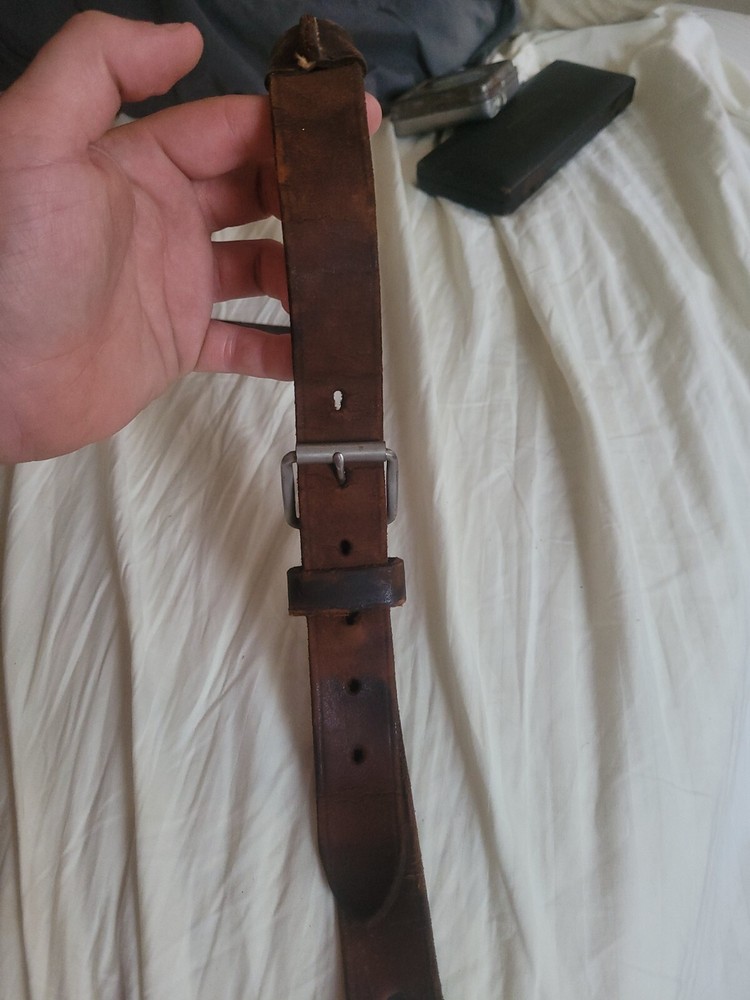 ANTIQUE LEATHER STRAP SURVEYOR CASE FOR 1950S REPLACEMENT