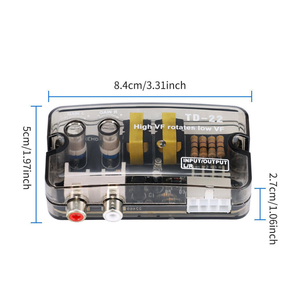 2X Audio Speaker RCA Adapter Level Converter Converter High to Low Adjustable