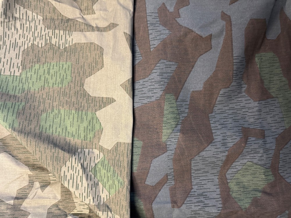 WWII German Splinter Camo  Fabric Camo Material - Reversible