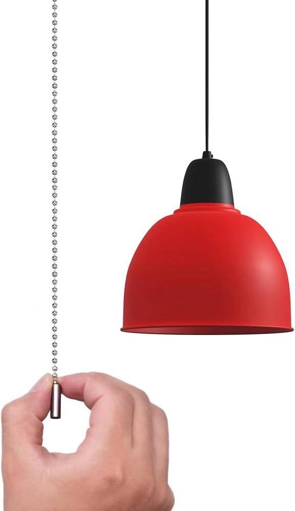 2 Pack Pull Chain String Extension with Connector for Ceiling Fan Silver