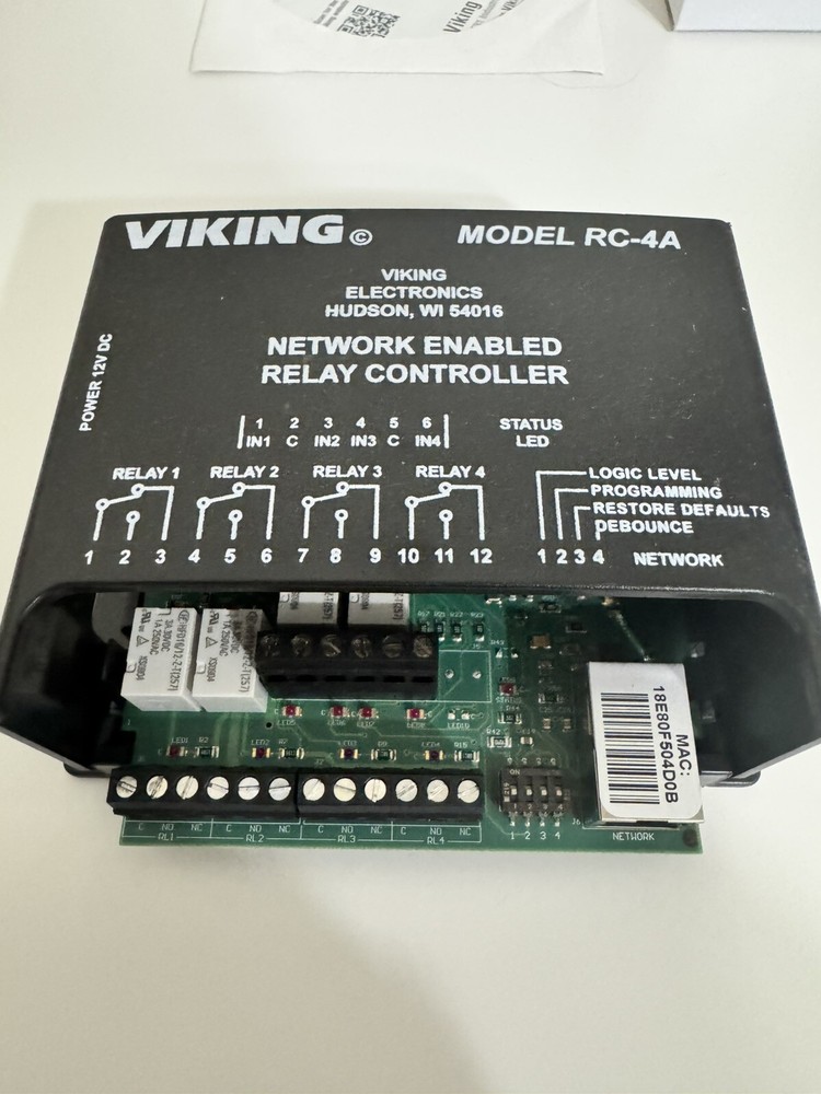 Viking Electronics RC-4A Network Enabled Relay Controller