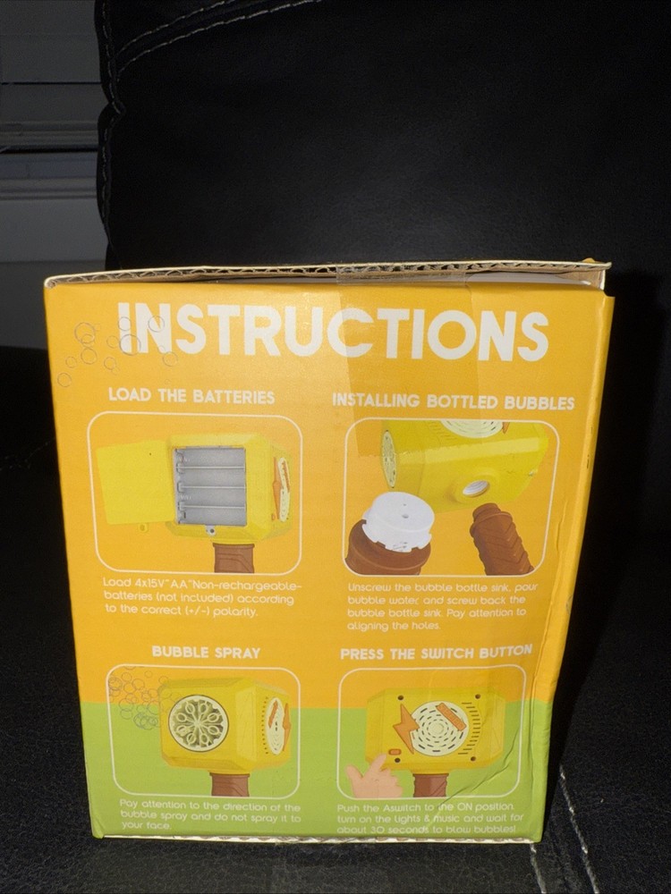 Hammer Bubble Gun for Kids Automatic Bubbleblower