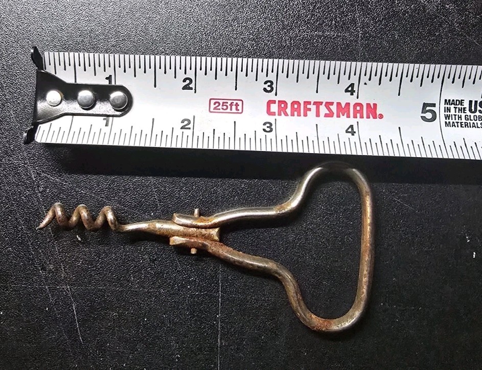 Vintage Antique Folding Corkscrew, bottle opener