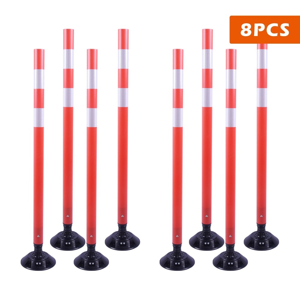 48''/36'' Flexible Surface Mount Delineator Posts for Parking Lot Road Safety