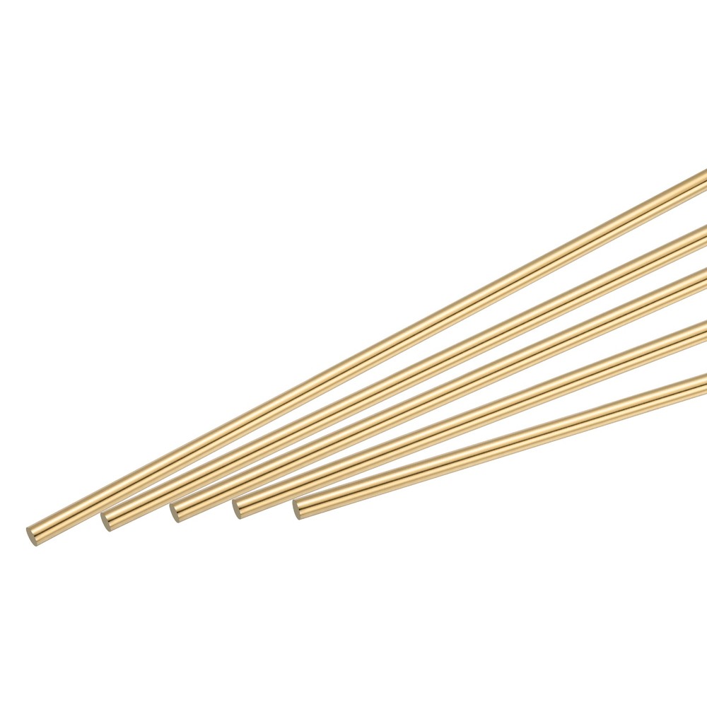 2.5mm Diameter 100mm Length Brass Solid Round Rod for DIY Craft 10Pcs
