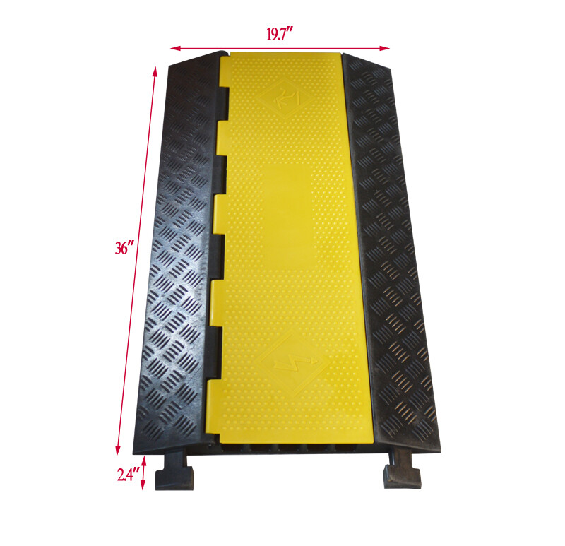 TECHTONGDA 5-Cable Rubber Electrical Wire Cover Protector Ramp Cable Protection