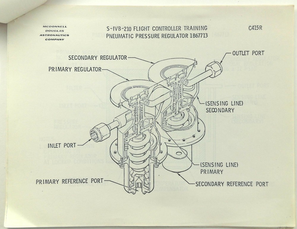 1975 Saturn S-IVB-210 Flight Controller Training Stage Pneumatic System Douglas
