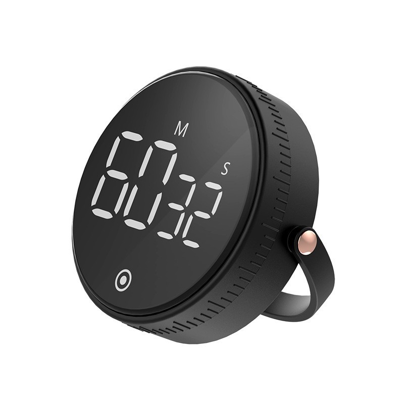 Magnetic Digital Kitchen Timer LCD Silent Rotary Countdown Count Up Alarm