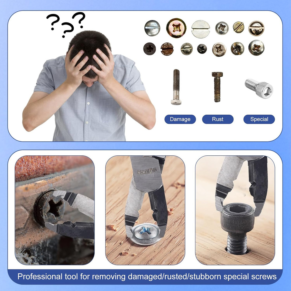 Screw Extractor Pliers Multi Function Stripped Broken Rusted Screw Removal Tool