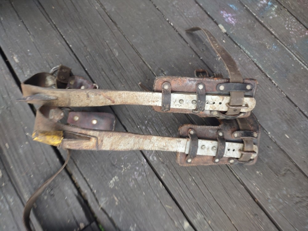 Vintage Bell System Buckingham Lineman Pole Tree Climbing Spikes