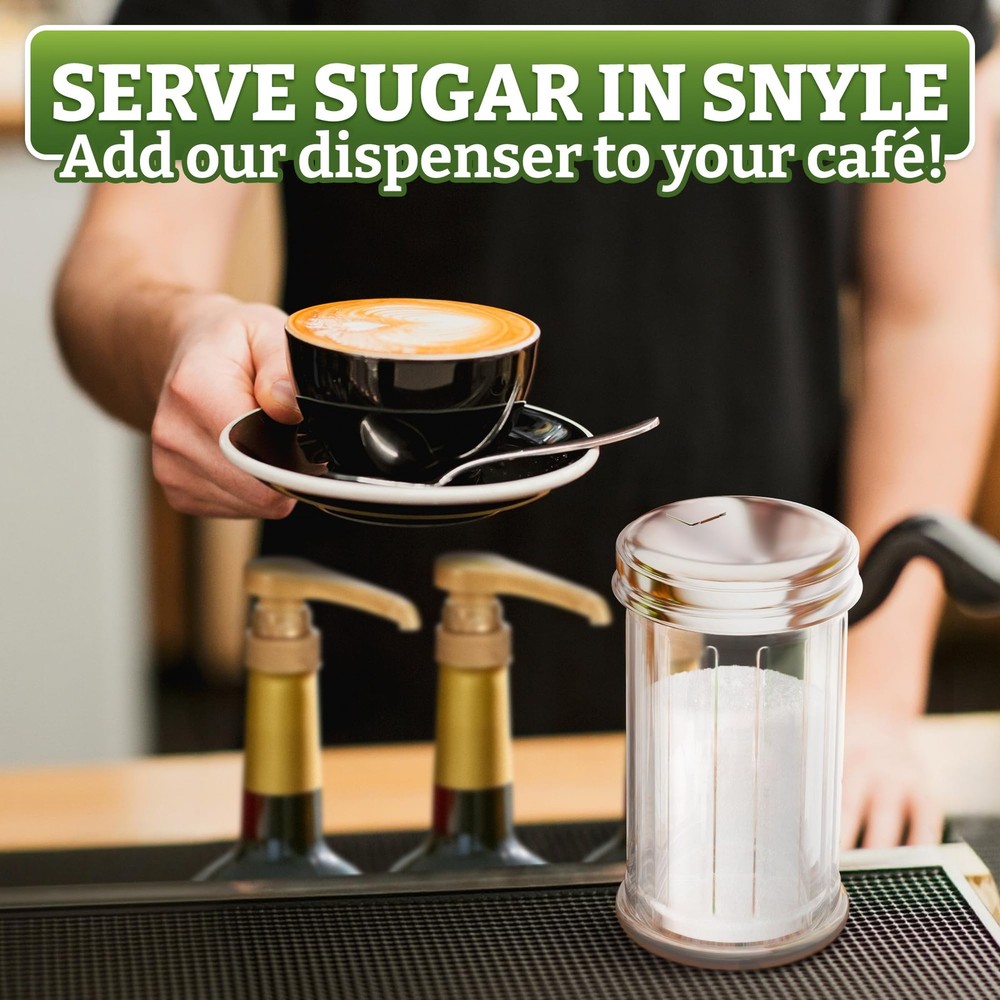 12 Oz Sugar Container for Coffee Bar – Glass 5.25 х 3 inches, Сlear