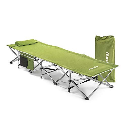 Folding Camping Cot – Extra Strong Single Person Small-Collapsing Army Green