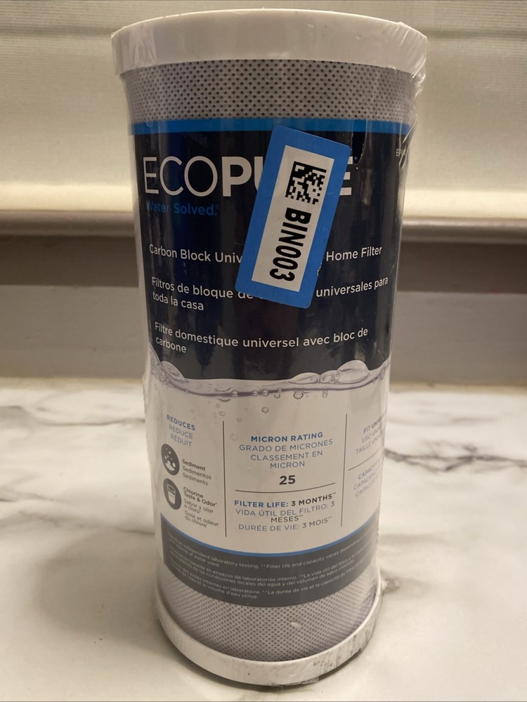 EcoPure Universal Fit Carbon  Whole Home Water Filter EPW4C New Sealed