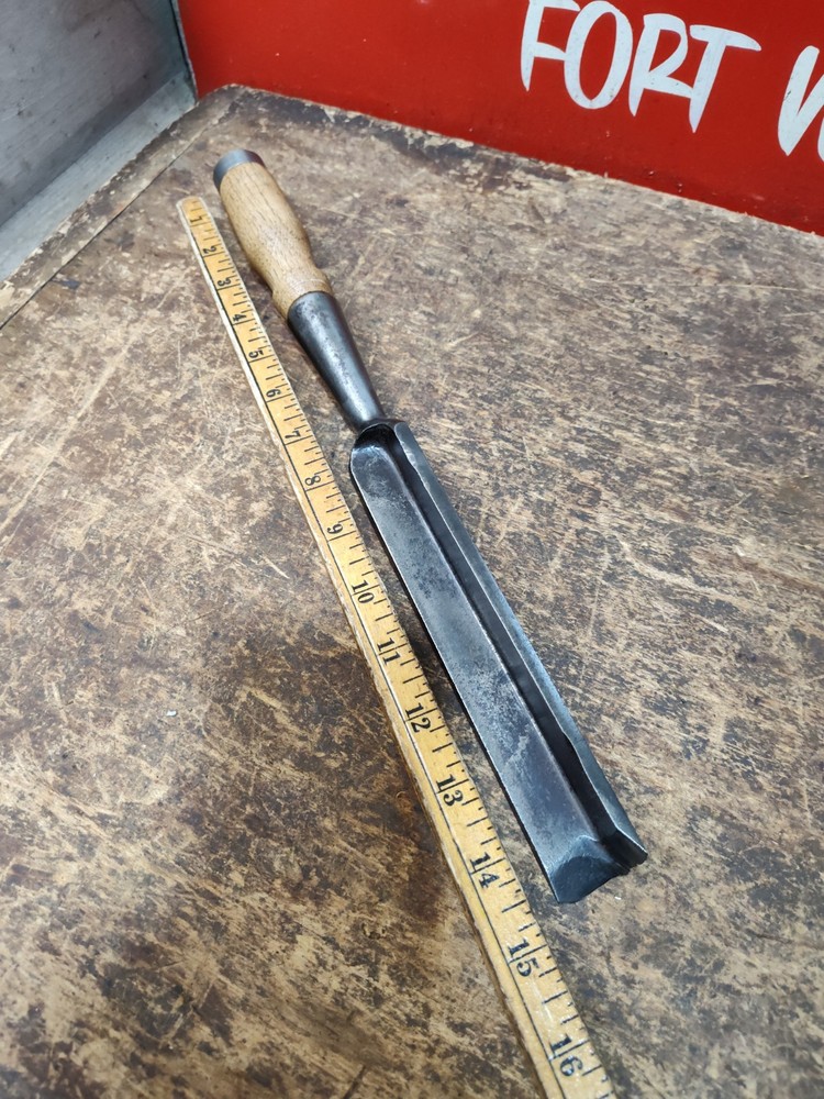 Early Lakeside 1" Socket Corner Chisel Timber Frame Shipwright Timberframe