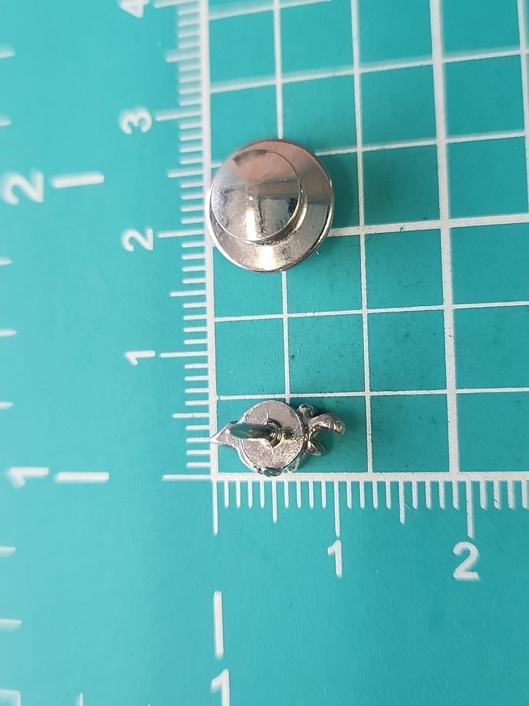 Vtg Freemason Masonic Shriner Logo Tiny Missing Stones Silver Tone Lapel Pin