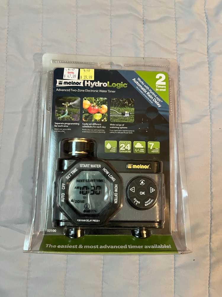 Melnor HydroLogic Advanced Two-Zone Electronic Water Timer. 53100. New!