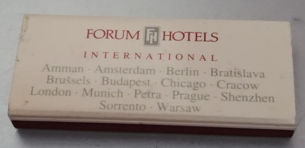 MINI MATCH BOX FROM FORUM HOTEL, BERLIN