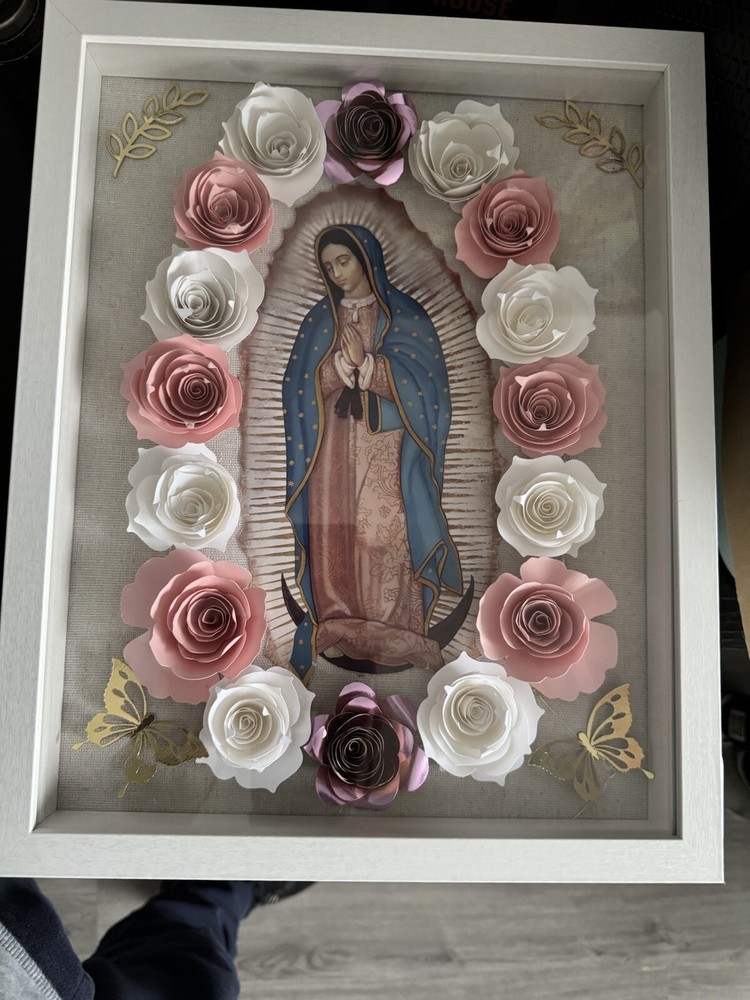 Hand Made Virgen De Guadalupe Shadow Box