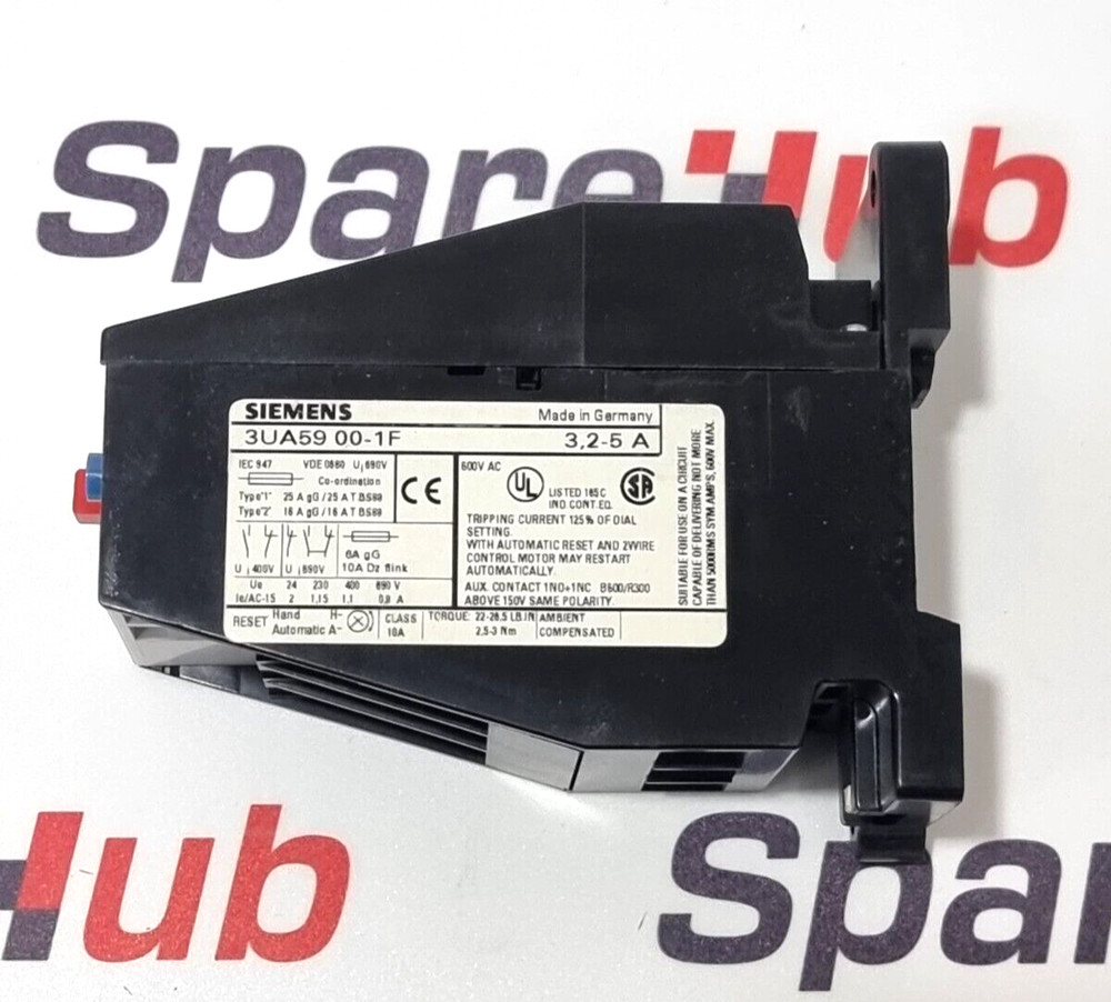 SIEMENS 3UA5900-1F Overload Relay