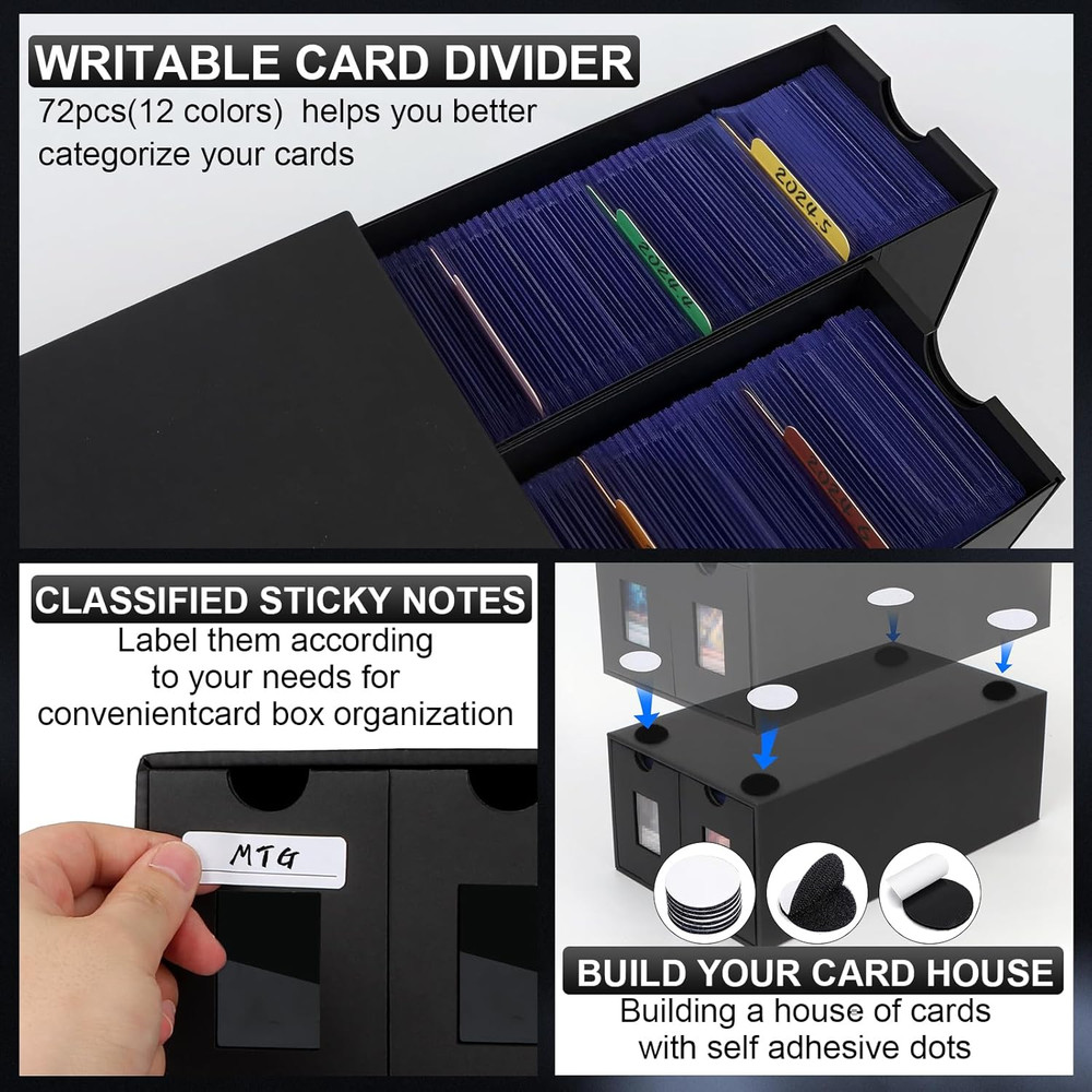 11000+ Card Storage Box, 2000+ Toploader Card Storage Box for Commander Display,