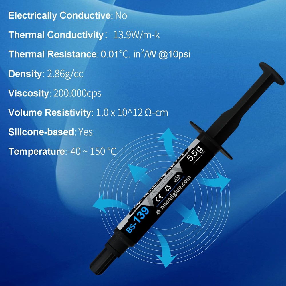 Thermal Paste 16.5g with Toolkit CPU Paste Thermal Compound Paste Heatsink fo...