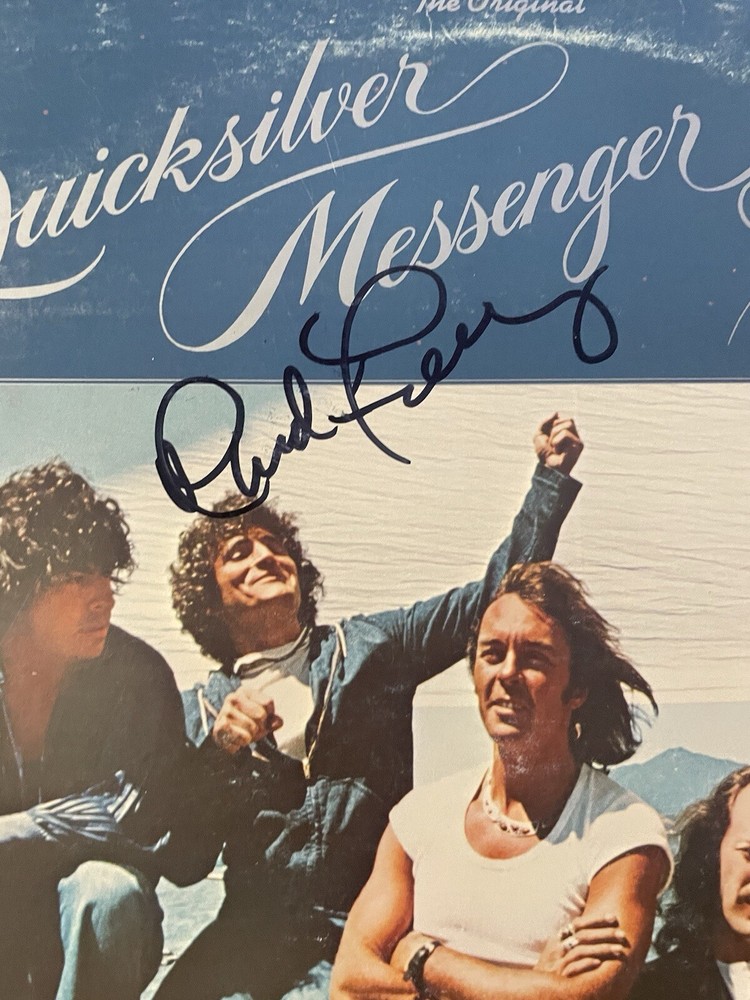 Quicksilver Messenger Service Solid Silver LP signed By David Freiberg Vinyl