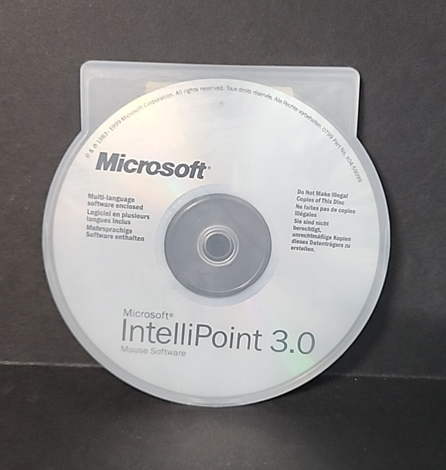 Microsoft Cordless Wheel Mouse Installation CD & Manual, PS/2 Version *NO MOUSE*