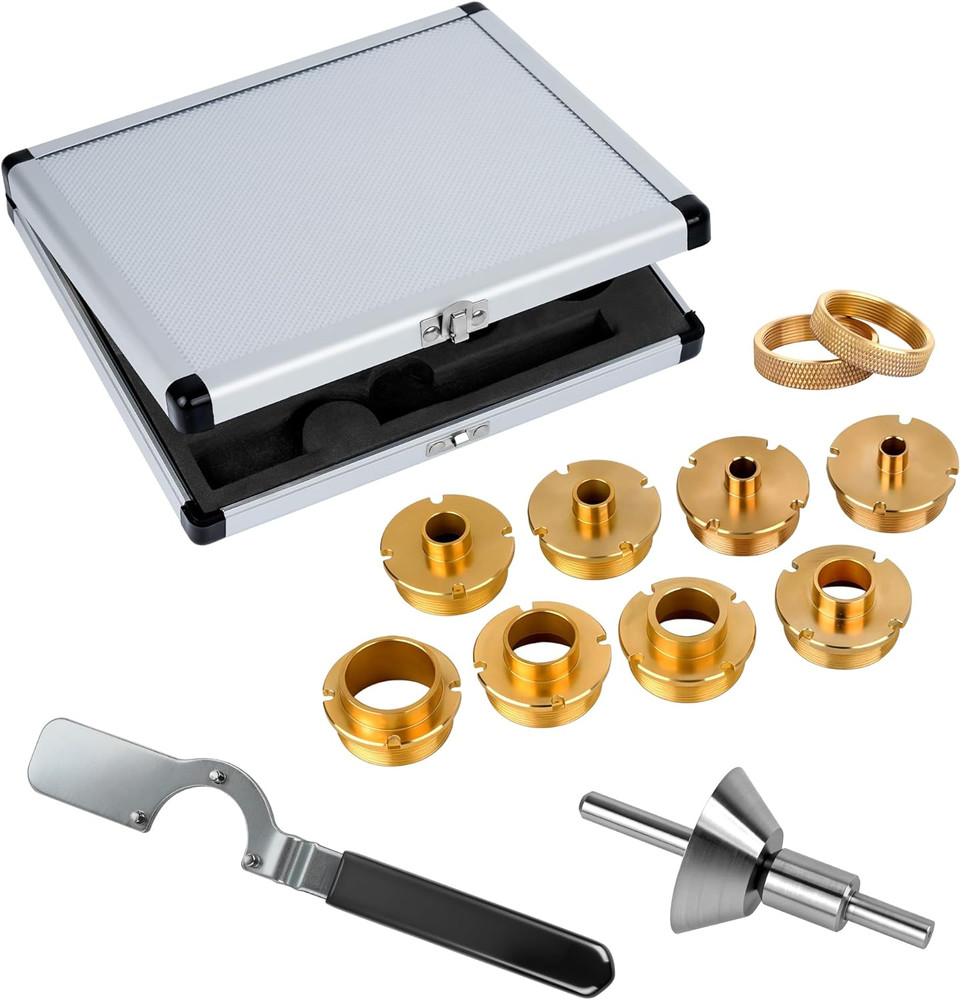 13-Piece Router Templates Bushing Guide Set - Locking Wrench, Centering Pin&Cone