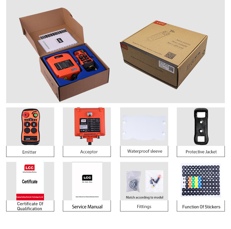 Crane Hoist Wireless Industrial Remote Controller 2 Button Single Speed Switch