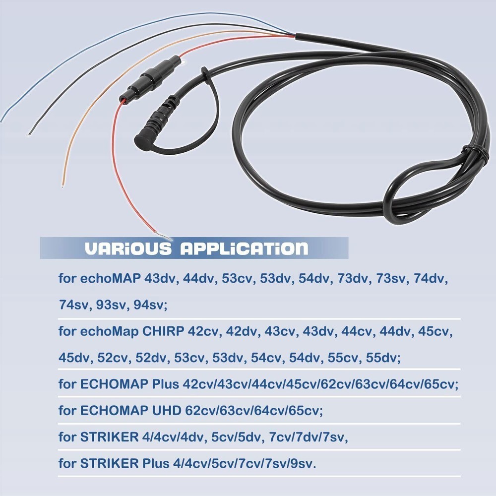 010-12199-04 Power/Data Cable Fit Garmin Striker Echo, Striker Plus, Striker 4