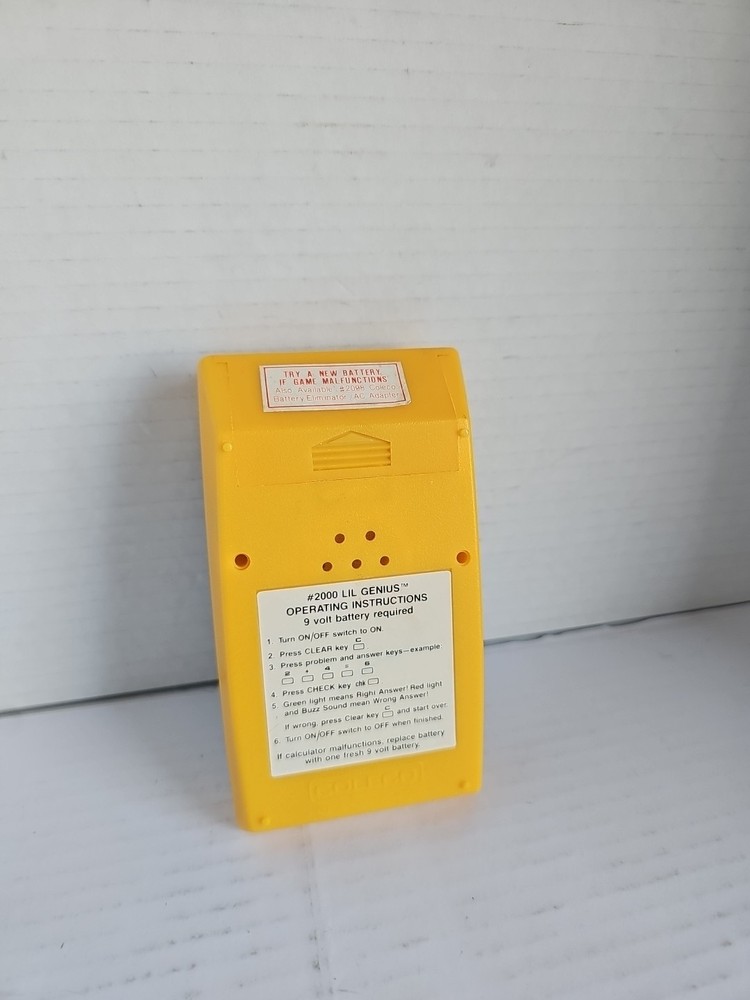 1978 Coleco Lil Genius Electronic Learning Calculator #2000 Tested Works