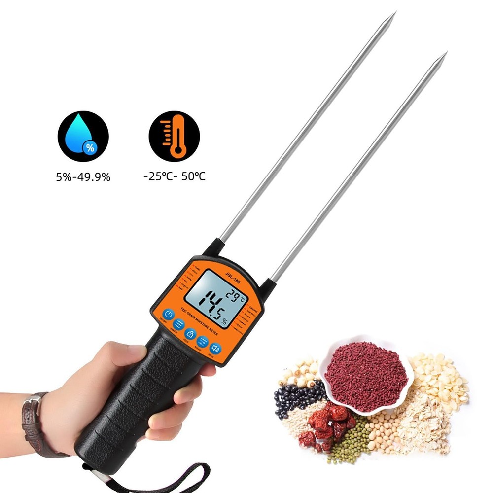 Digital Grain Moisture Meter Hygrometer Humidity Tester Voice Broadcast Function