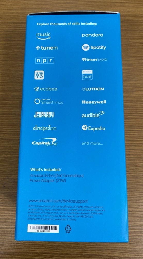 Amazon Echo 2nd Generation Smart Speaker Black-New