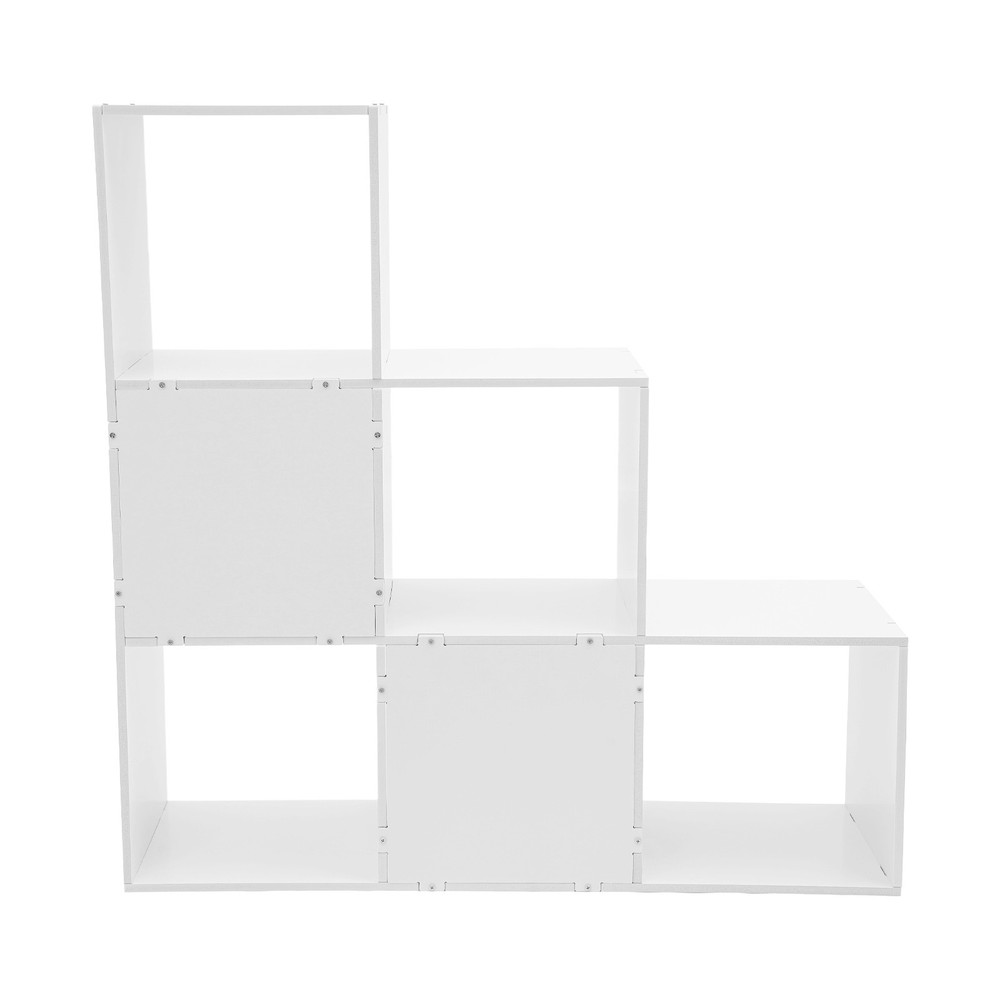 L-Shaped 6-Cube Storage Bookcase, Modern Design for Home & Office