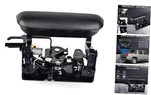 Tailgate Door Handle Replacement for 2002-2006 Chevy Black Tailgate Handle