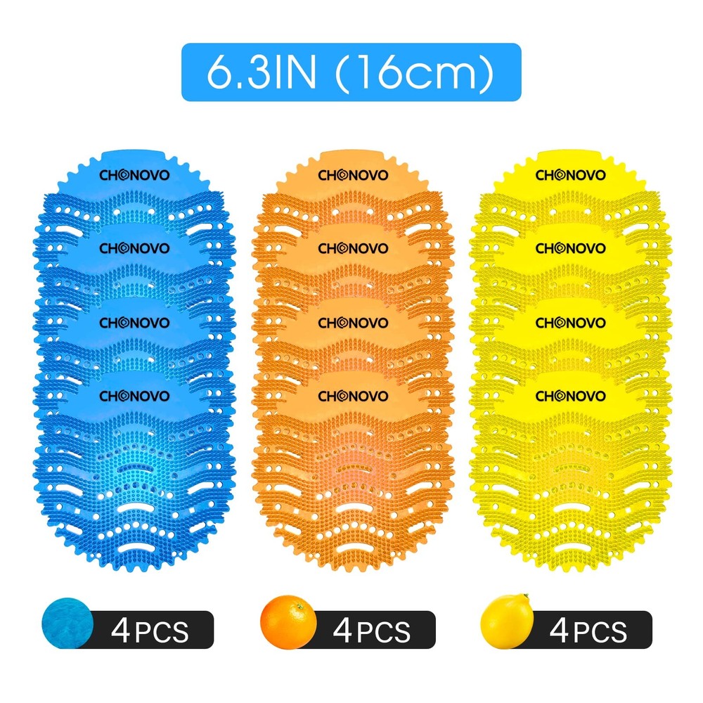 Urinal Screen Deodorizer,12 Pack Urinal Cakes Bulk Scented Anti-Splash Urinal...