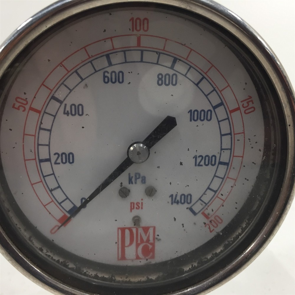 PMC 0-200PSI Pressure Gauge With Diaphragm Plate