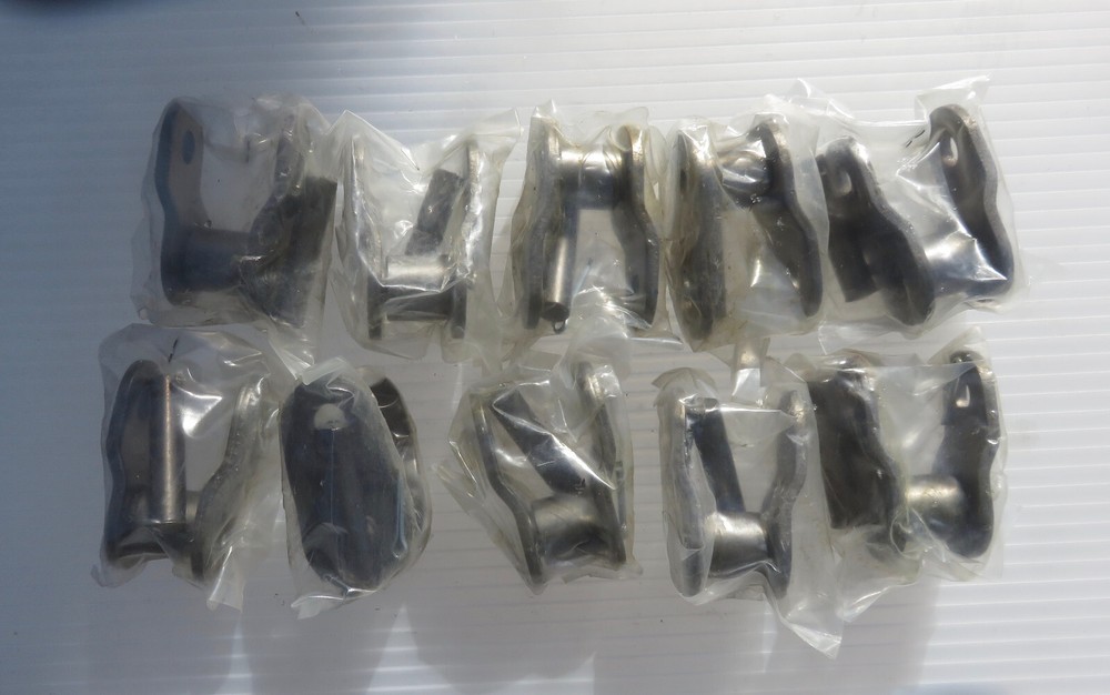 #100 Offset Half Link for  Roller Chain Single Strand (Qty 10)