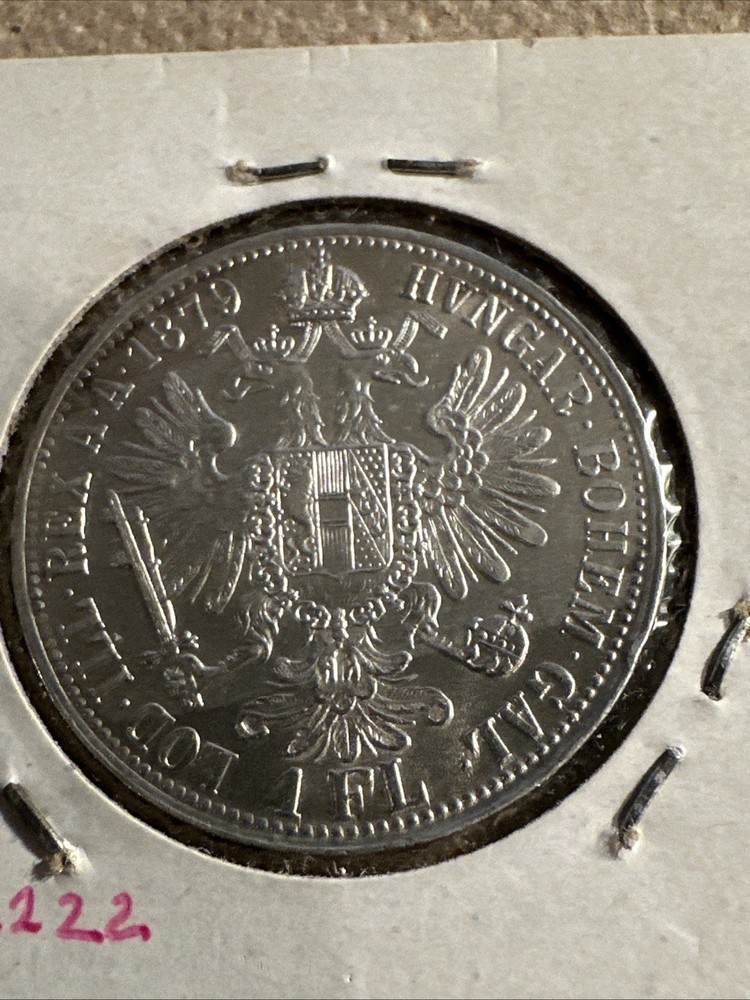 Austria 1879 Silver 1 Florin UNC