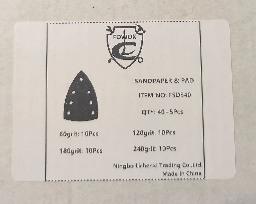 4" x 5.9" 40Pcs Mouse Sanding Paper and 5Pcs Sanding Pads Hook & Loop