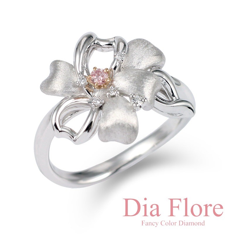 PT/K18PG Pink Diamond Ring BIREI DF Sakura