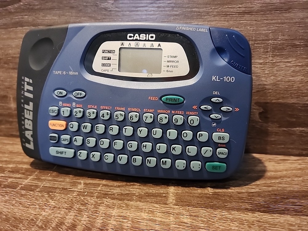 Casio KL-100 Label It Label Maker Thermal Printer Battery Operated Tested