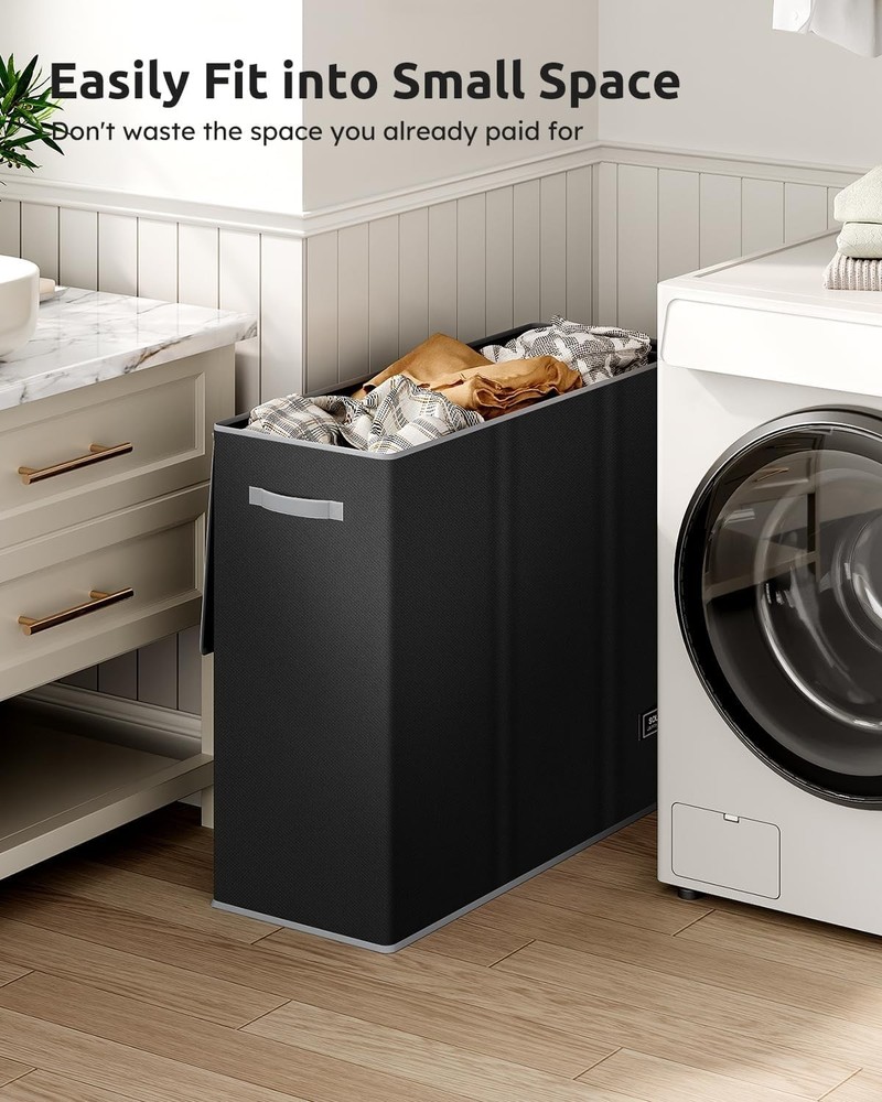 Extra Large 3-Section Laundry Hamper, 180L with Lid - Modern Storage Solution