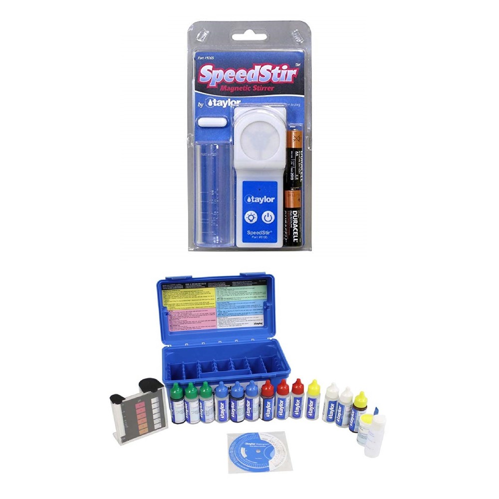 Taylor Magnetic Stirrer Pack w/ Complete FAS-DPD Pool Test Kit