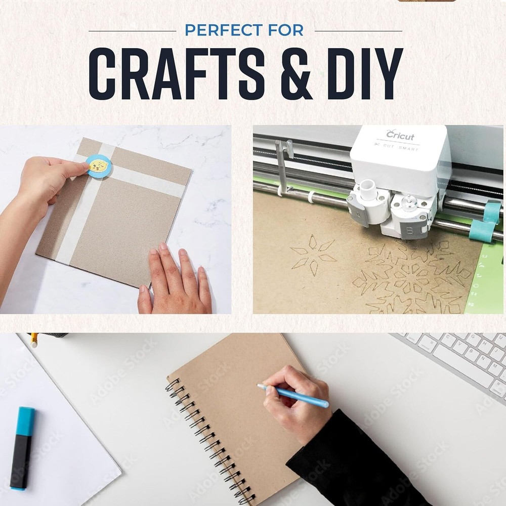 Versatile Kraft Chipboard Sheets - 100 Count, 8.5" x 11" for Creative Projects