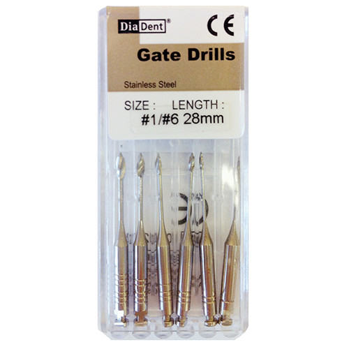 Diadent Gate Glidden Drills 28mm, 6/Box #6