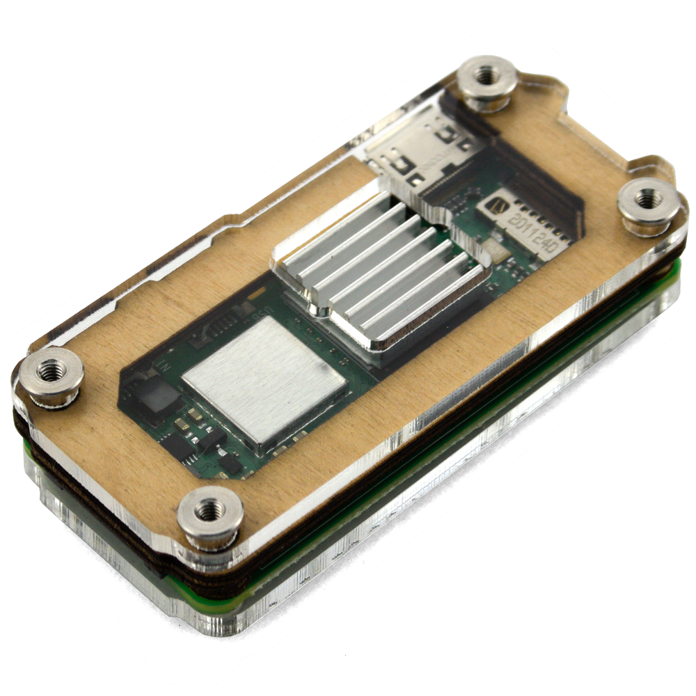 C4Labs Zebra Zero Heatsink Case for Raspberry Pi Zero 2 - Color & Size Options